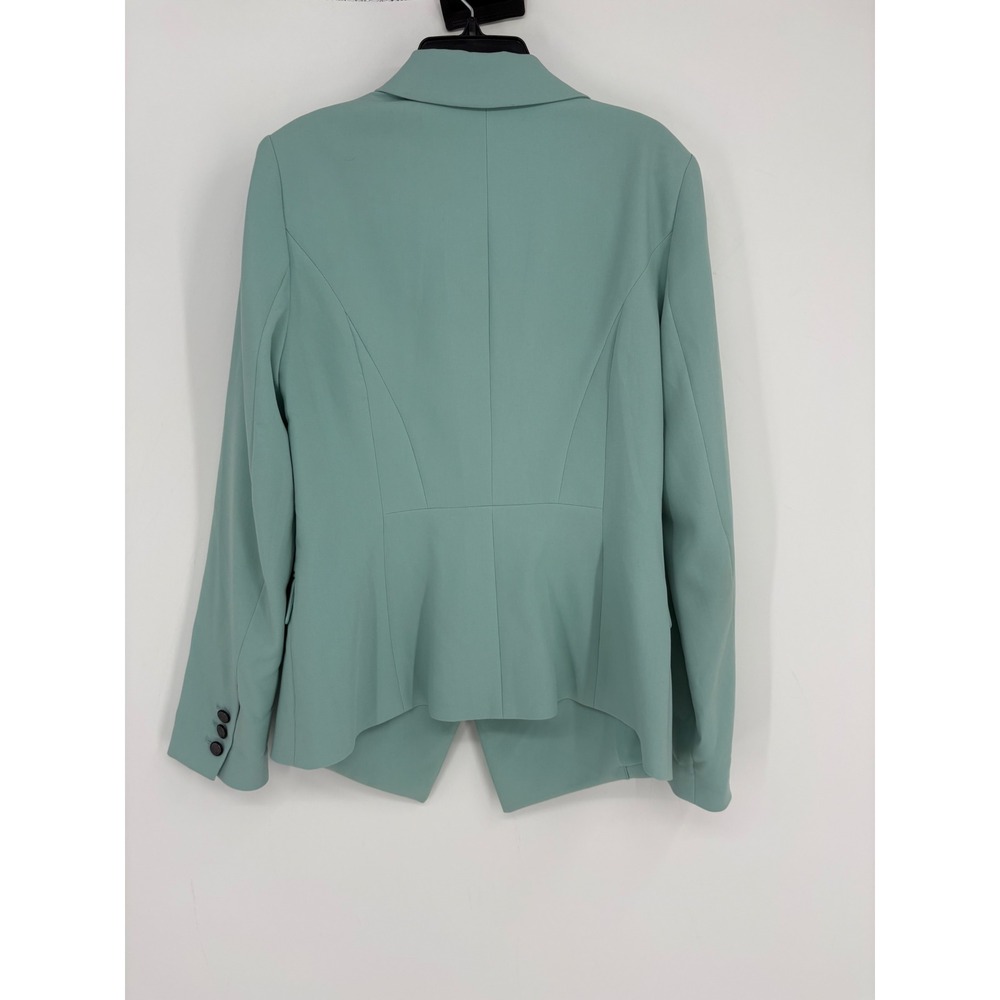 White House Black Market Blazer Womens 6 Green Double Breasted Crest Button Coat - Picture 4 of 10
